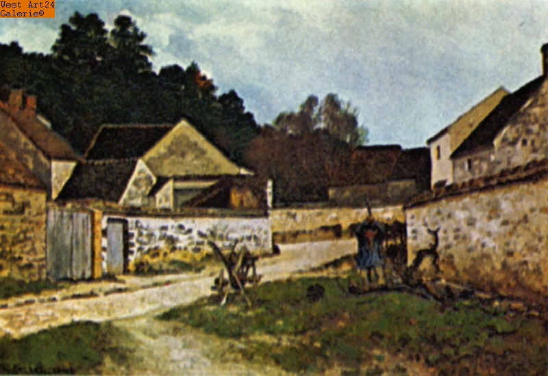 Straße in Marlotte nach Sisley Gemäldeimitation